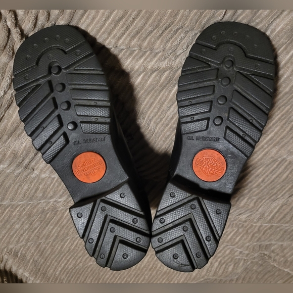 VINTAGE Harley-Davidson Women's "Starter Switch" Moto Boots - Lug Sole 7.5 - Picture 11 of 12